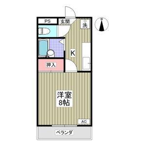 第5下田ビル(1K/1階)の間取り写真