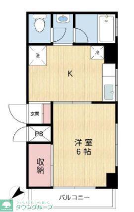 斉藤ビル(1K/5階)の間取り写真
