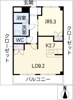 エトワールシャトー(1LDK/1階)の間取り写真