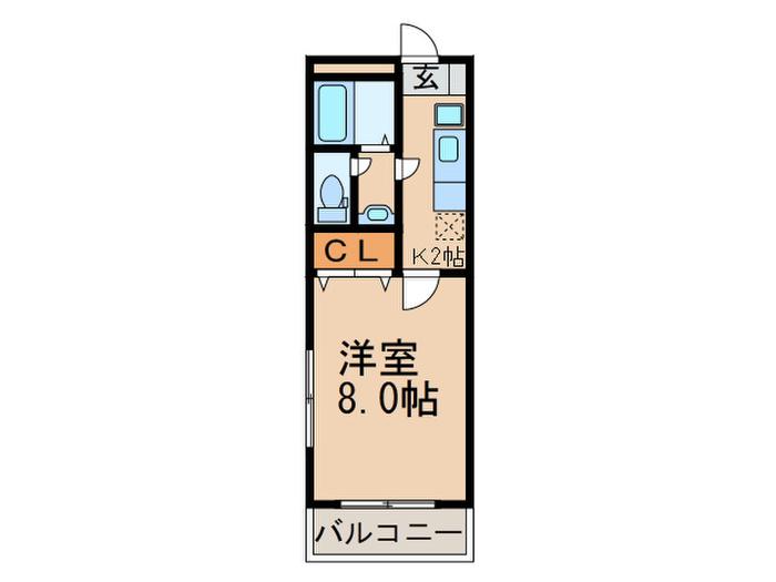 スクレーパー東(1K/4階)の間取り写真