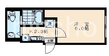 トリアス・アクシス府中(1K/1階)の間取り写真