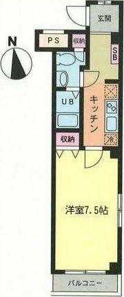 レクサス鎌ヶ谷(1K/3階)の間取り写真