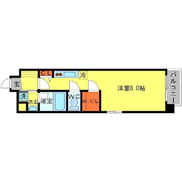 オーパス(1K/5階)の間取り写真