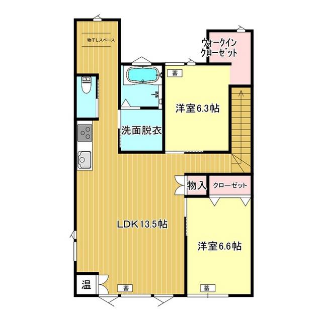 グレースR3(2LDK/2階)の間取り写真