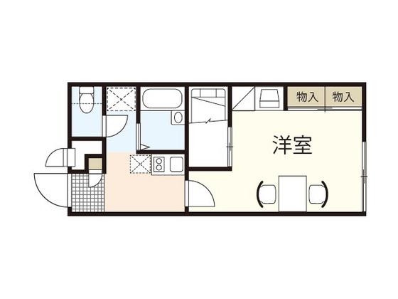 レオパレス和庄(1K/2階)の間取り写真