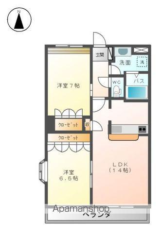 OCEAN VIEW202(2LDK/3階)の間取り写真