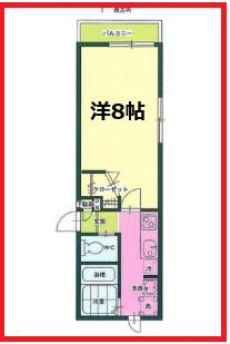 ジェム駒込(1K/3階)の間取り写真