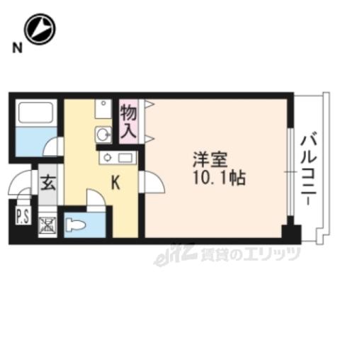MMSⅡ(1K/2階)の間取り写真
