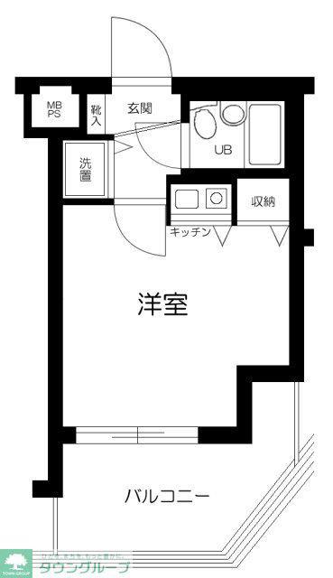 クリオ藤が丘壱番館(1K/2階)の間取り写真