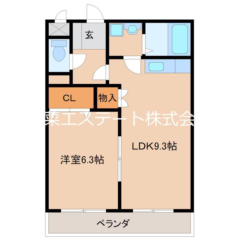 センタービレッジ本町(1LDK/7階)の間取り写真