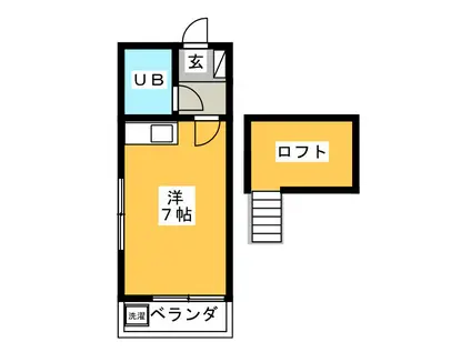 メゾン百合ヶ丘(ワンルーム/2階)の間取り写真