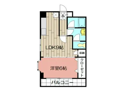 アヴィニール吉野(1LDK/3階)の間取り写真