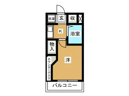 津田沼ダイカンプラザCITY(1K/5階)の間取り写真