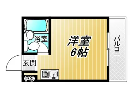 メゾン小若江(ワンルーム/3階)の間取り写真