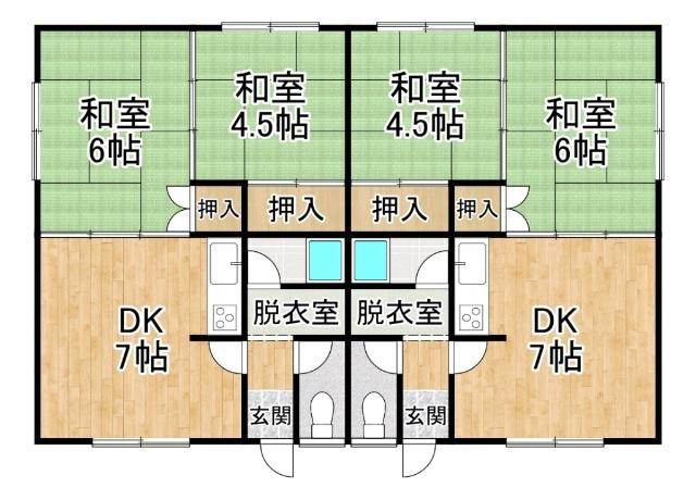 西8条ハイツ(2DK/2階)の間取り写真