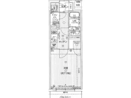 エスプレイス神戸ウエストゲート(1K/6階)の間取り写真