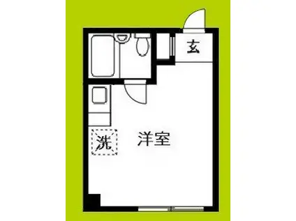 シャトー興栄(ワンルーム/4階)の間取り写真
