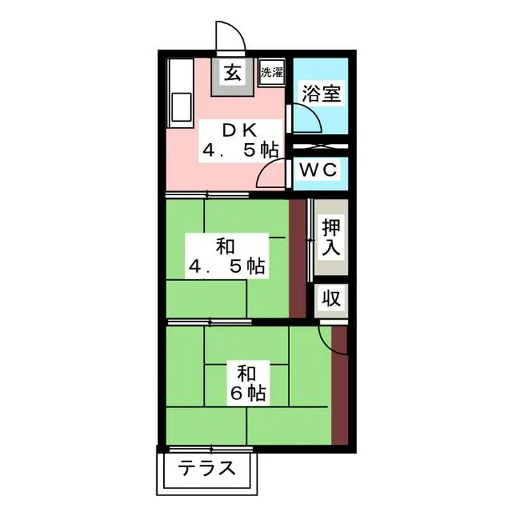 コーポ須賀 1階階 間取り