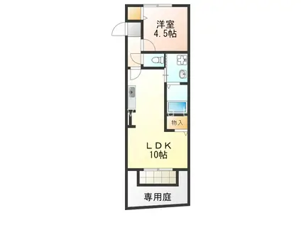 コモド エール(1LDK/1階)の間取り写真