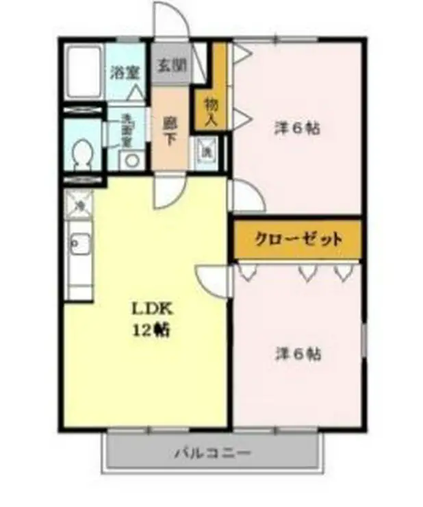 ヴィラ栗本C 1階階 間取り