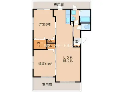 ラフィーネ(2LDK/3階)の間取り写真