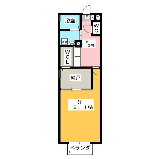DMAISON南塚(1K/2階)の間取り写真