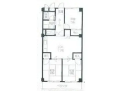 パークサイド武庫川(3LDK/2階)の間取り写真