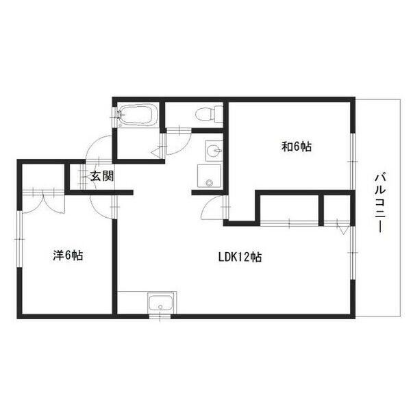 エクセレントパレス(2LDK/2階)の間取り写真