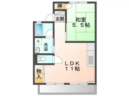 カーサ・コイーバ(1LDK/1階)の間取り写真