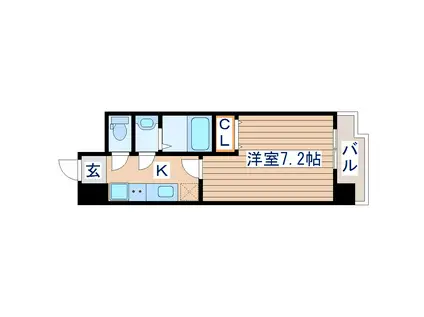 サンヴァーリオ新田駅前VI(1K/2階)の間取り写真