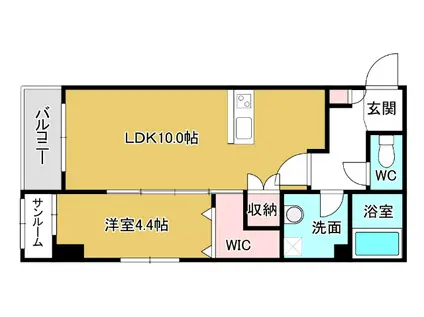 インターハイツ(1LDK/2階)の間取り写真