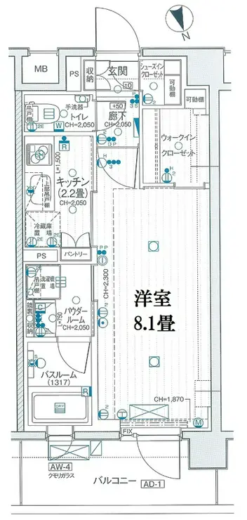 デュオステージ横濱赤門通り 3階階 間取り