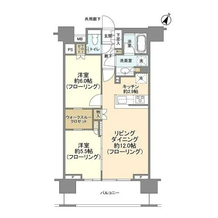 クレヴィア新宿若松町 7階階 間取り