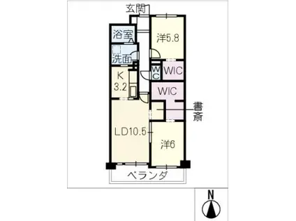 HAST御器所(2LDK/3階)の間取り写真