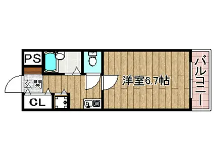 レジデンスSHIII(1K/2階)の間取り写真