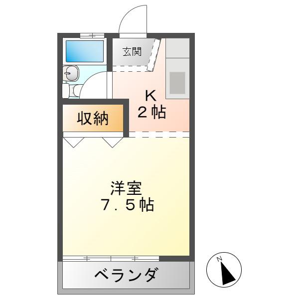 メゾンド池田(1K/1階)の間取り写真