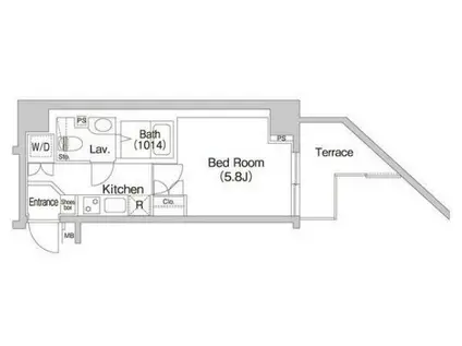 BPRレジデンス代々木(1K/1階)の間取り写真