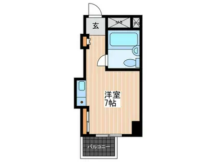 チサンマンション広島(ワンルーム/8階)の間取り写真