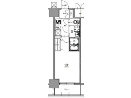 S-RESIDENCE四日市市堀木AMANTE フリーレン(1K/11階)の間取り写真