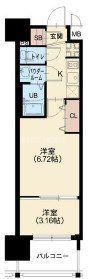 AELL OSAKA イースト(2K/9階)の間取り写真