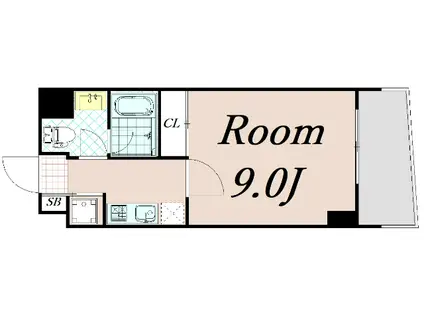 アルビオン(1K/5階)の間取り写真