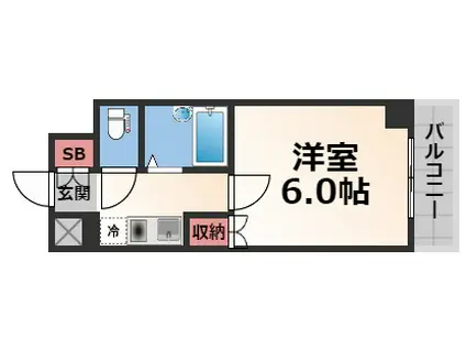 ビクトワール小阪(1K/6階)の間取り写真