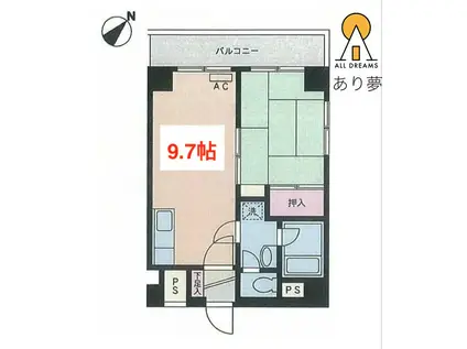モルゲンロート蒔田(1LDK/3階)の間取り写真