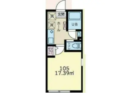 リュクスメゾンヘイアン(1K/1階)の間取り写真