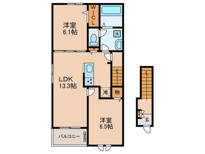 トマトハウス(2LDK/2階)の間取り写真