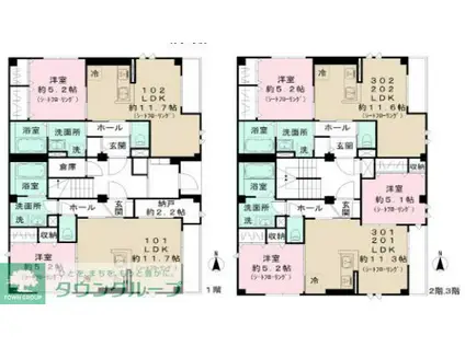 川崎市中原区木月3丁目計画(1LDK/1階)の間取り写真