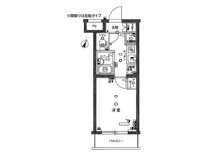 スカイコート文京白山第5(1K/3階)の間取り写真