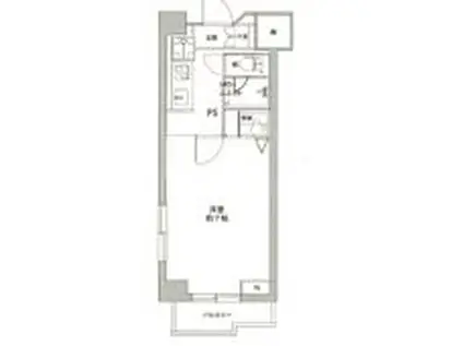 三越ゼームス坂マンション(1K/1階)の間取り写真