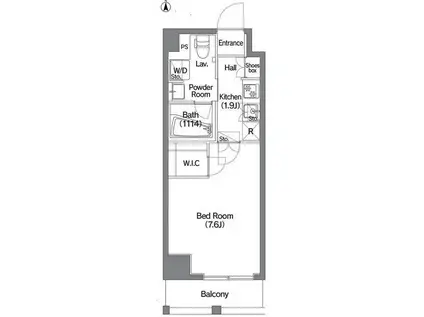 コンフォリア錦糸町DEUX(1K/3階)の間取り写真