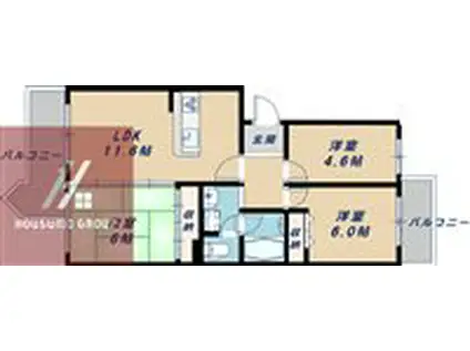 アルタカーサ(3LDK/4階)の間取り写真